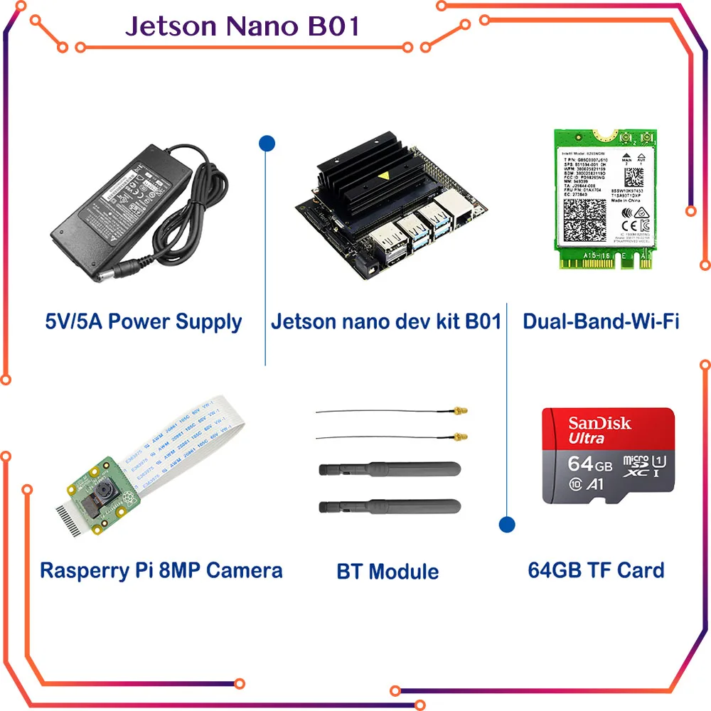 

Новинка, NVIDIA Jetson Nano B01, набор разработчиков B01, версия linux, демо-плата, глубокое обучение, платформа макетной платы с ИИ B01
