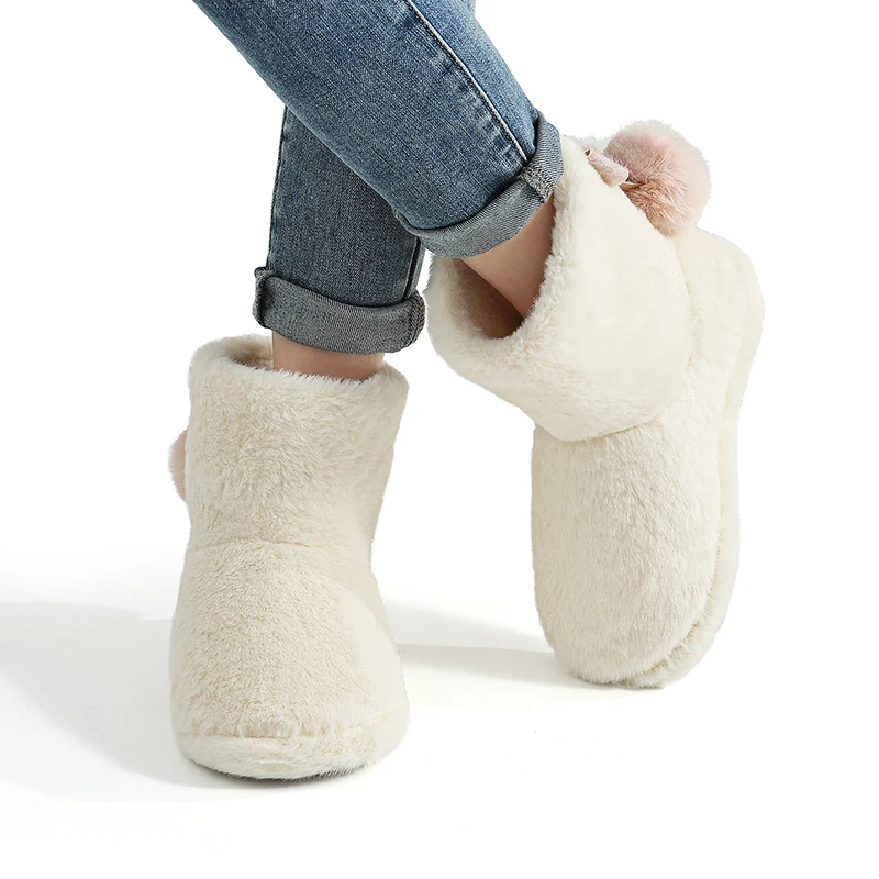Теплые плюшевые сапоги Litfun из хлопка для женщин Зимние Повседневные пушистые на