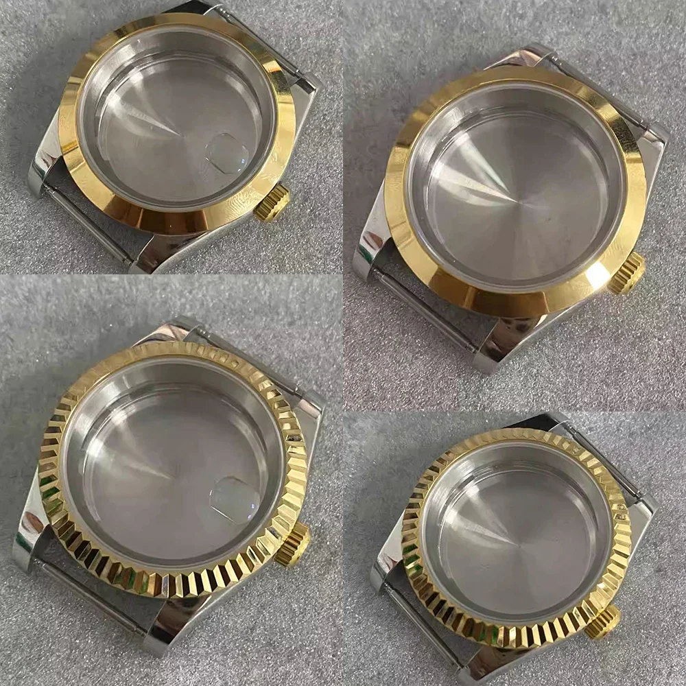 

NH35 Case 39mm Middle-Gold Stainless Steel Sapphire Glass Watch Case for NH35 NH36 4R Automatic Mechanical Movement