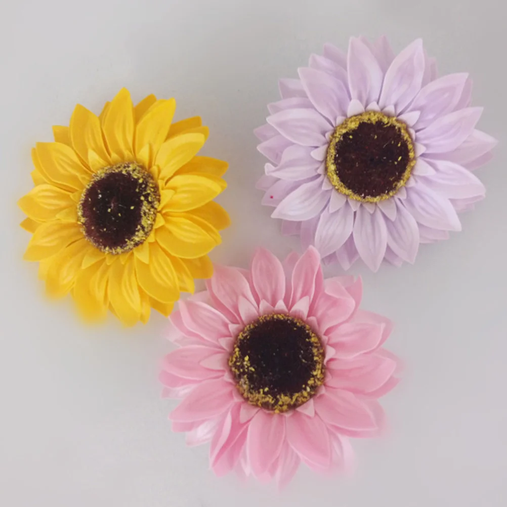 

25 Pcs/Set Wedding Table Decor Artificial Sunflower Soap Flower Wedding Flower Decoration Silk Sunflowers Heads Bride