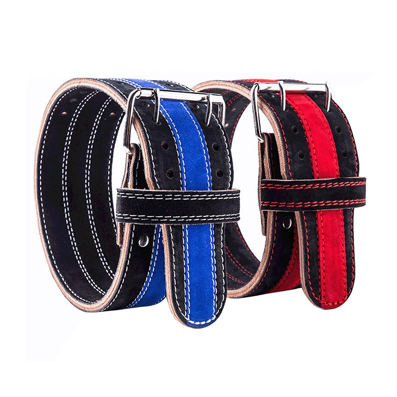 Weight Lifting Lever Belt With Buckle 13mm Thickness Belt for Gym Training 4-Layer Cowhide Leather Weightlifting Belt