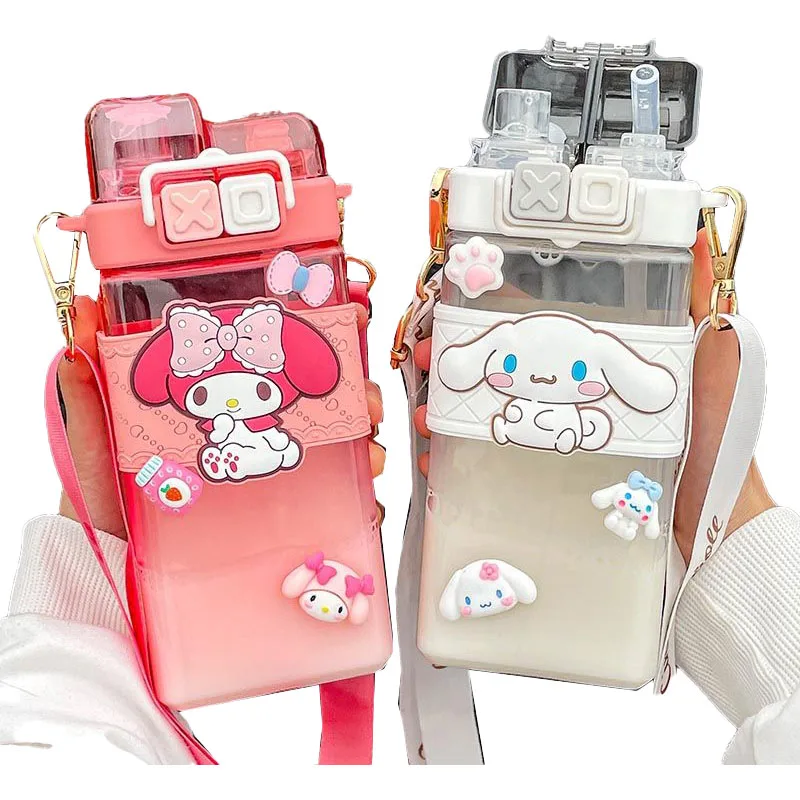 

Cartoon Cute Kawaii Sanrioed Cinnamoroll My Melody Pochacco Large Capacity High Beauty Childrens Double Drinking Cup