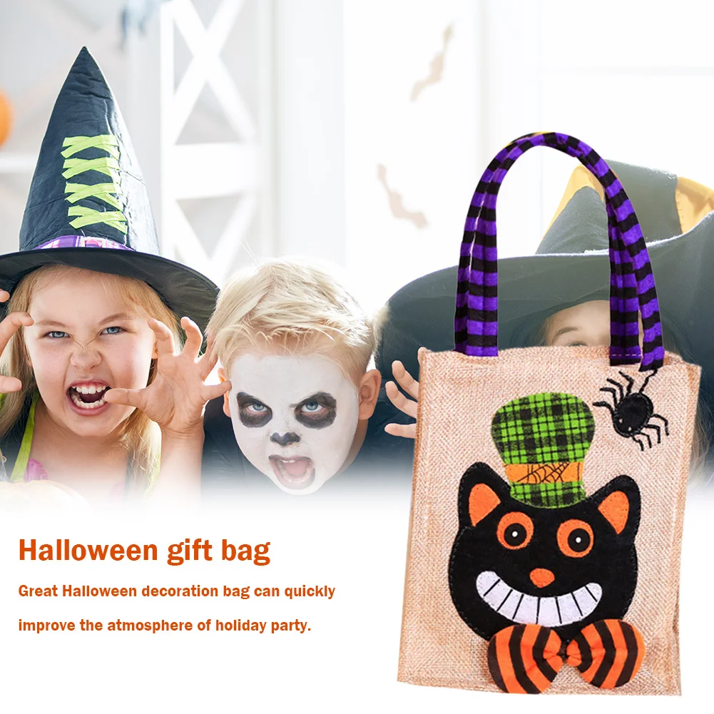 

Portable Halloween Gift Bag Children Candy Packaging Cute Cartoon Pattern Bag Sundries Storage Holder Accessories