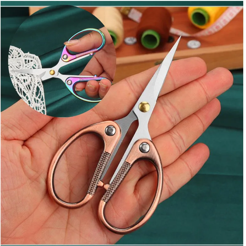 

Practical Warped Head Embroidery Scissors Needlework Cutting Curved Sewing Scissor for Fabric Cross Stitch Handicraft Tools