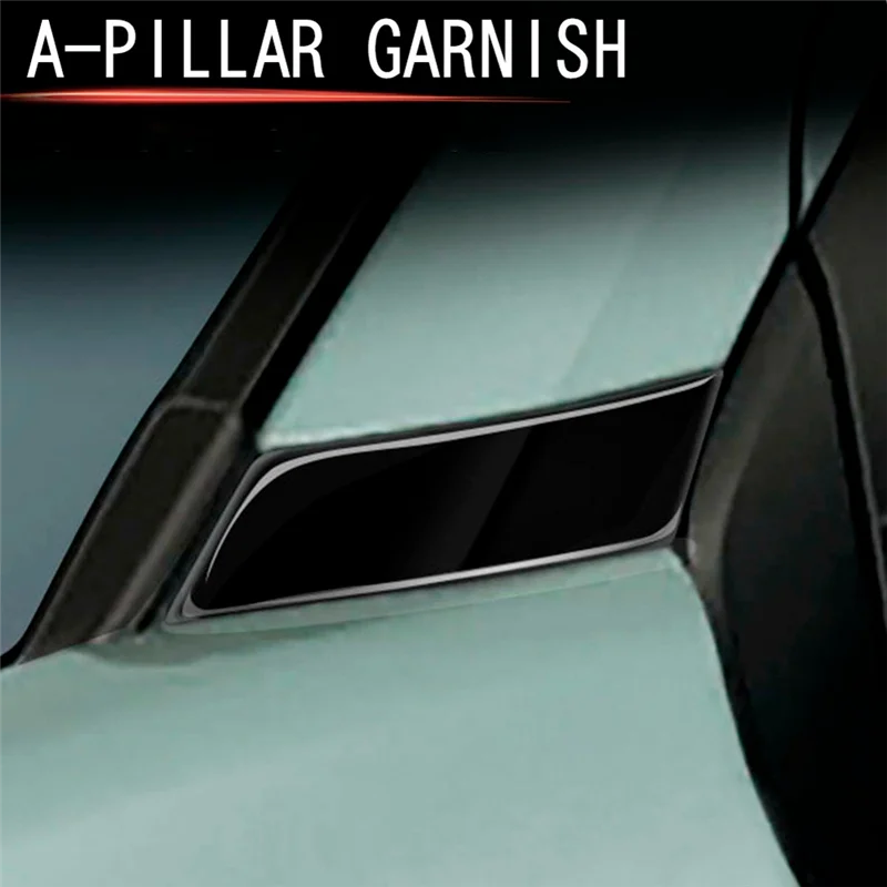 Ярко-черная внешняя стойка передняя боковая панель окна накладка декоративная