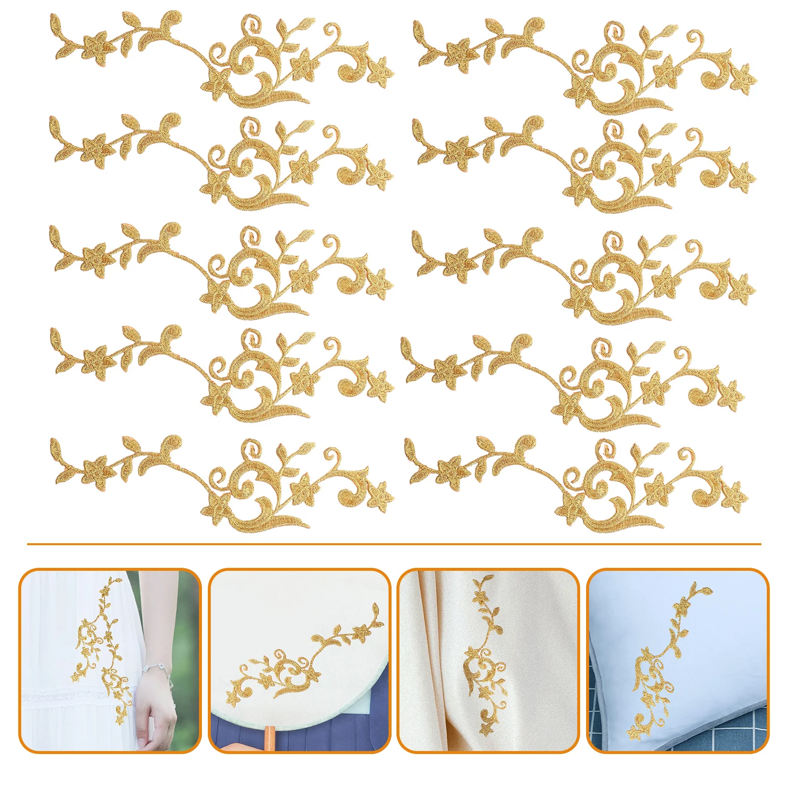 

Patches Flower Applique Embroidered Sew Appliques Patch Motif Repair Sewing Lace Floral Garment Clothing Iron Vintage Embroidery