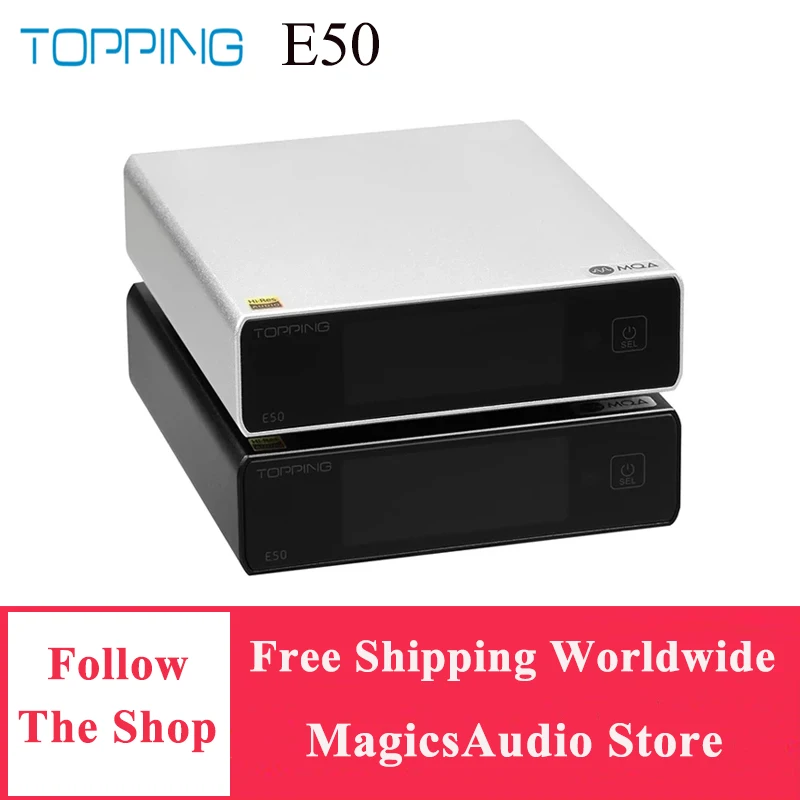 Поддержка ЦАП TOPPING E50 MQA DSD256 ES9068AS XMOS XU216 USB/оптический/коаксиальный вход