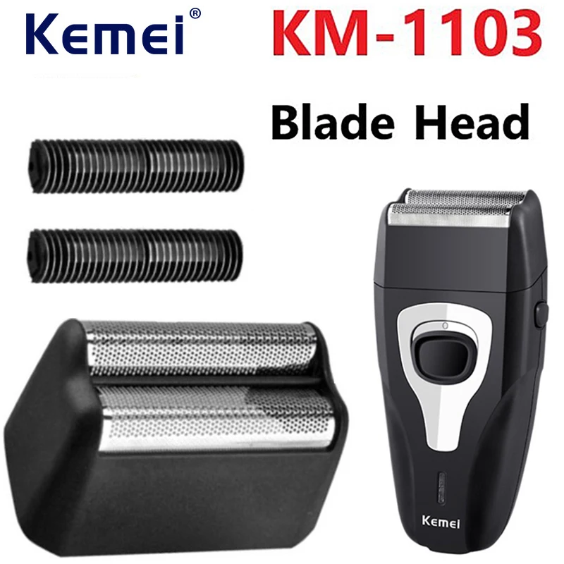 Kemei Razor Replacement Blade Head for KM-1103 Mesh Blade Net Original Beard Shaving Parts Fits Wahl Finale Shaver 8164 Finish