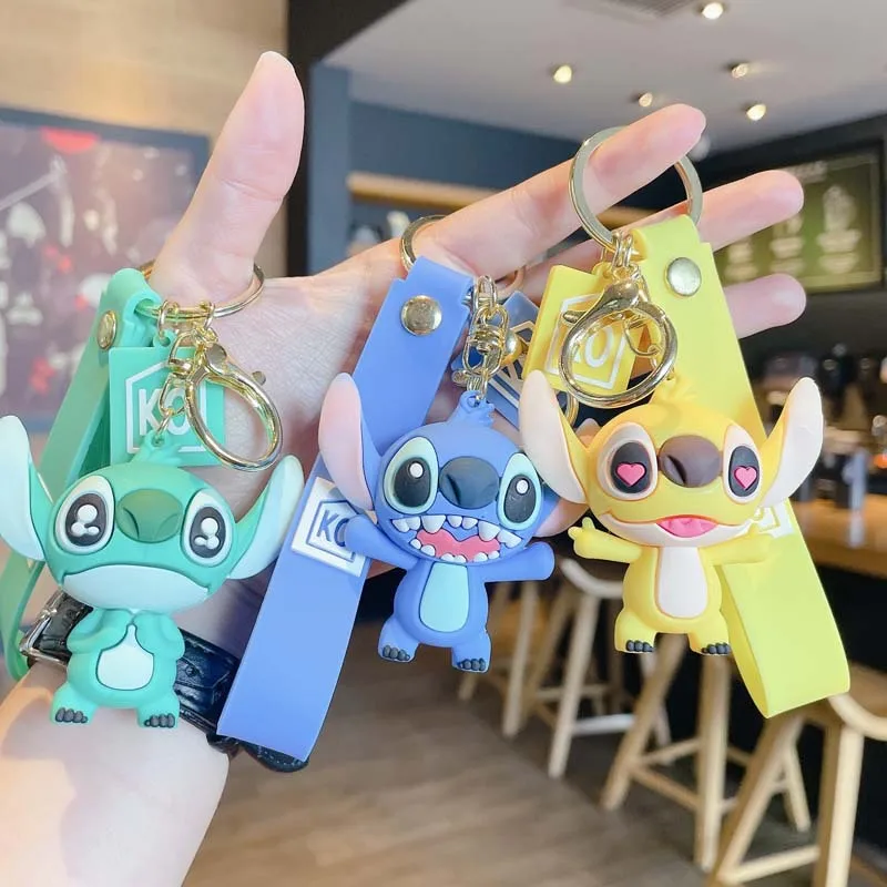 

Cartoon Lilo & Stitch Cute Doll Keyring Disney Stitch Keychain Fashion Couple Bag Ornament Key Chain Car Pendant Kids Gift