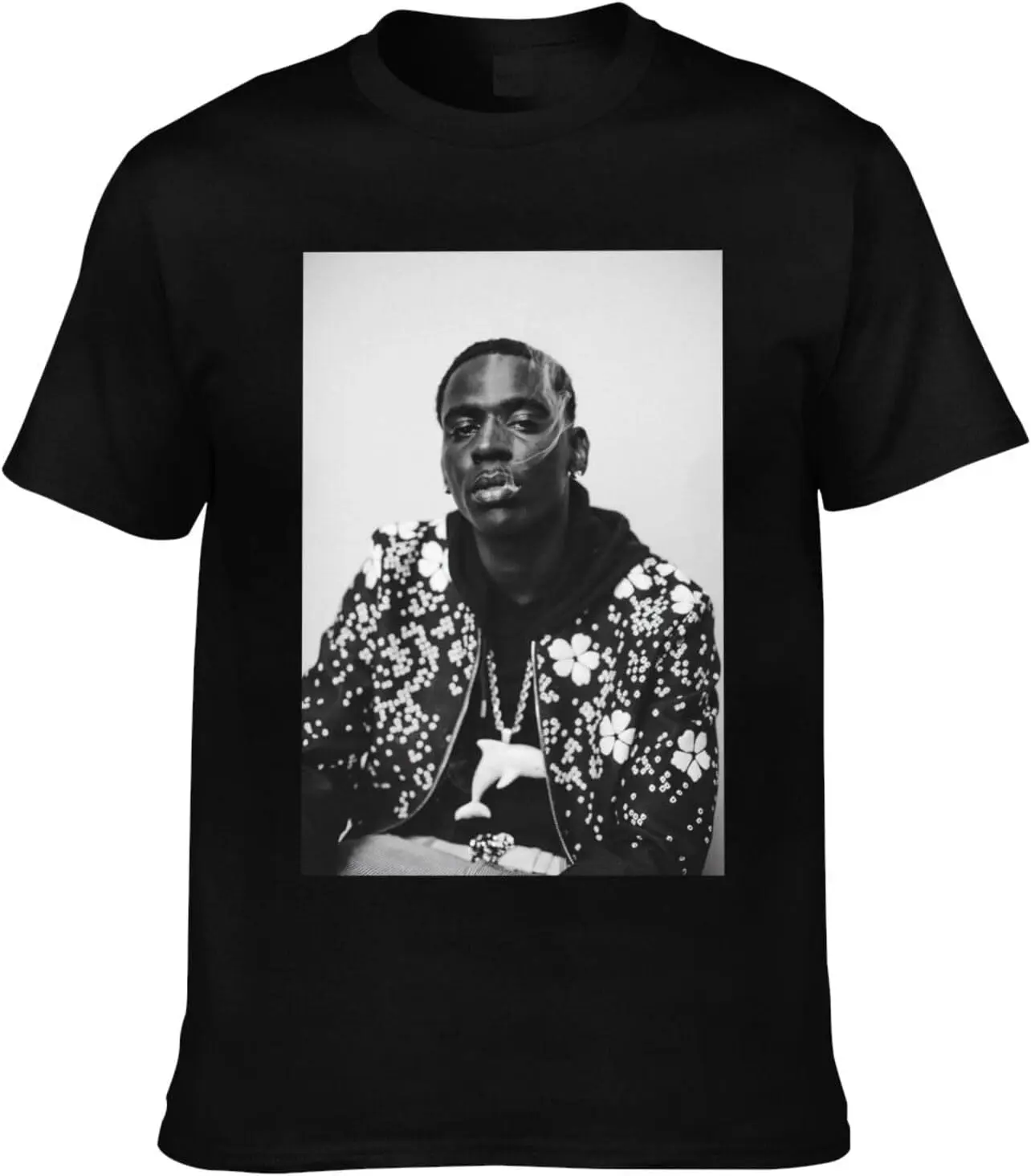 Рубашка с дельфом для молодых музыки мужская хлопковая футболка круглым вырезом