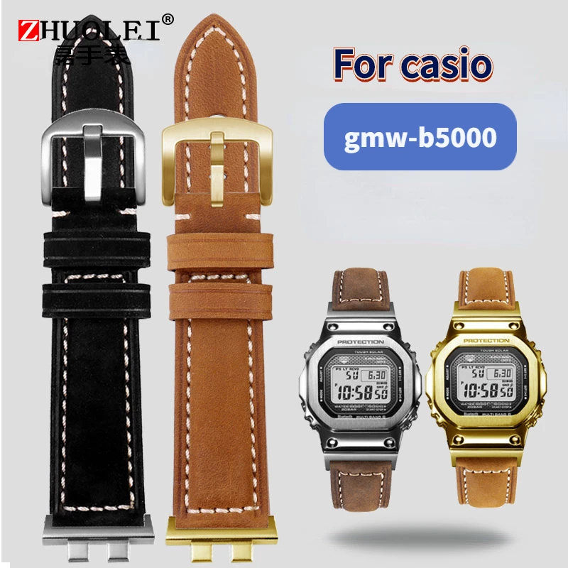 

Старый кожаный ремешок Grind do для Casio G-Shock, маленький квадратный золотой, серебряный, кирпичный ремешок, аксессуары для мужских часов