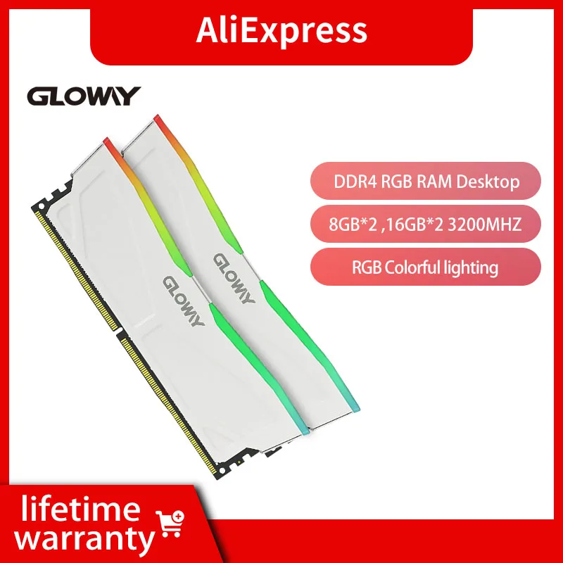 

Gloway Memoria Ram DDR4 DDR4 RGB RAM 8GBx2 16GBx2 3200mhz Abyss Series White 16GB 32GB Desktop Memory