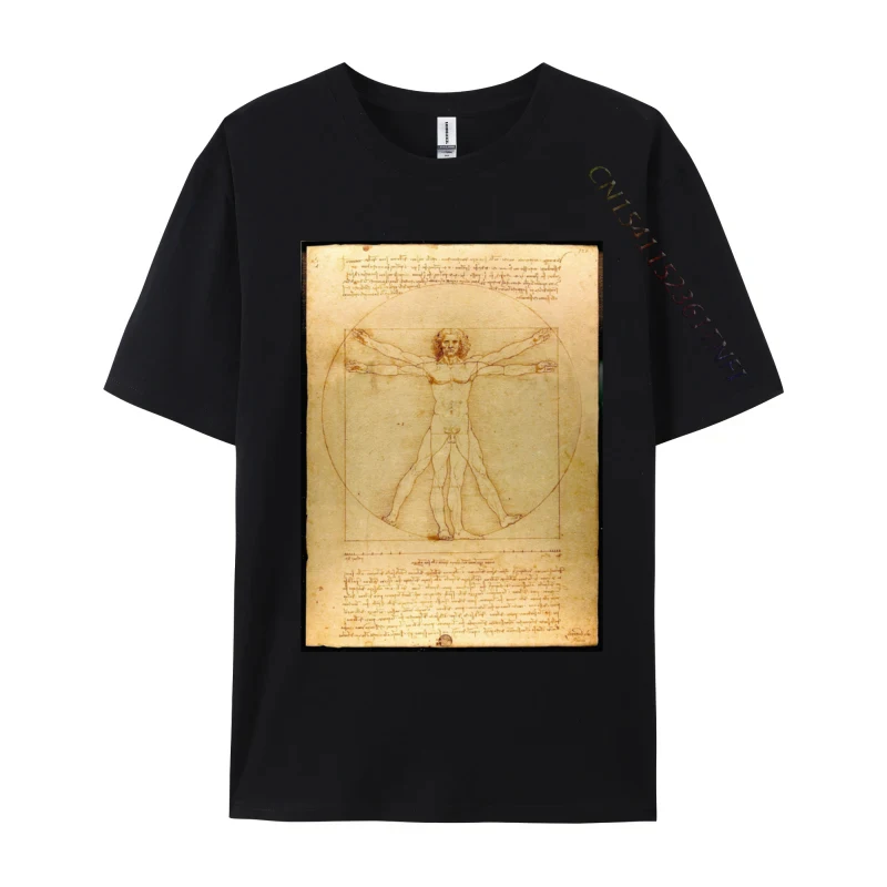 Uomo Vitruviano The Vitruvian Man By Leonardo Da Vinci Group O-Neck T-Shirts Fall Tees Oversized Cotton Design Top