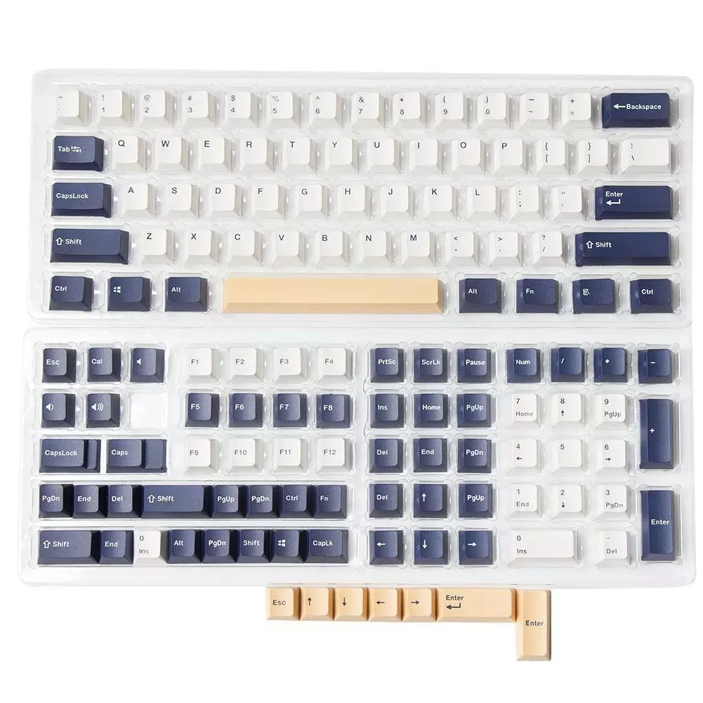 

125 KeysPBT Rudy Retro Theme DYE-SUB Keycap For Ducky IKBC Mechanical Gaming Keyboard X7H8