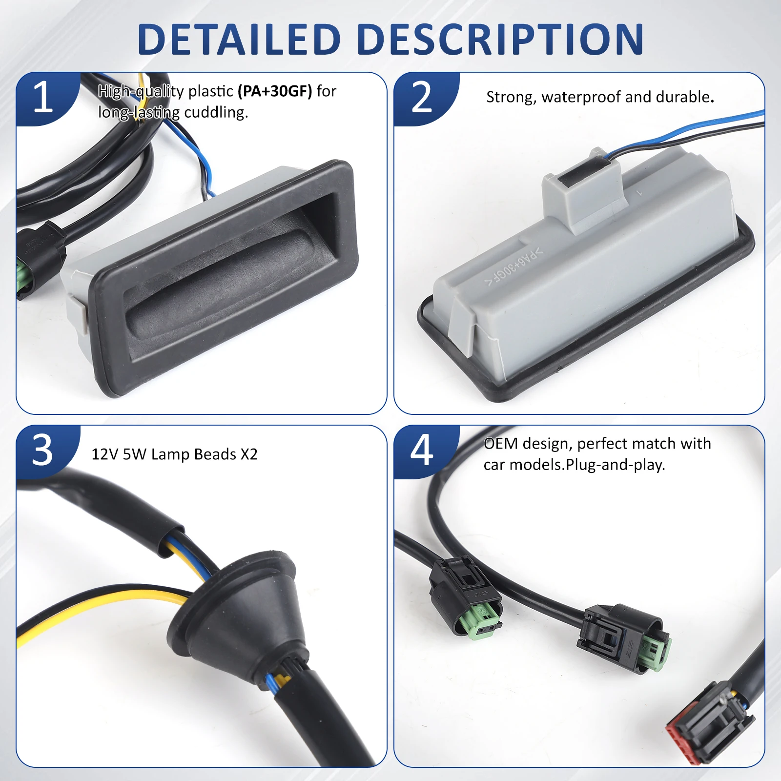 LR 020997 042648 002219 Задний багажник ручка открывания переключатель кнопка проводки для