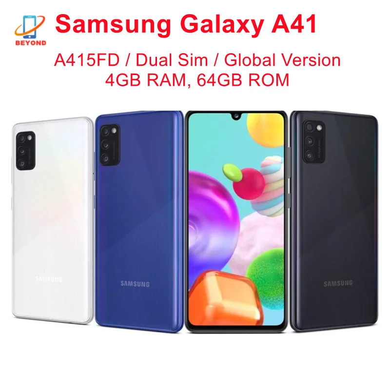 

Samsung Galaxy A41 A415FD телефон, экран 5 дюймов, восемь ядер, 4 Гб ОЗУ 64 Гб ПЗУ