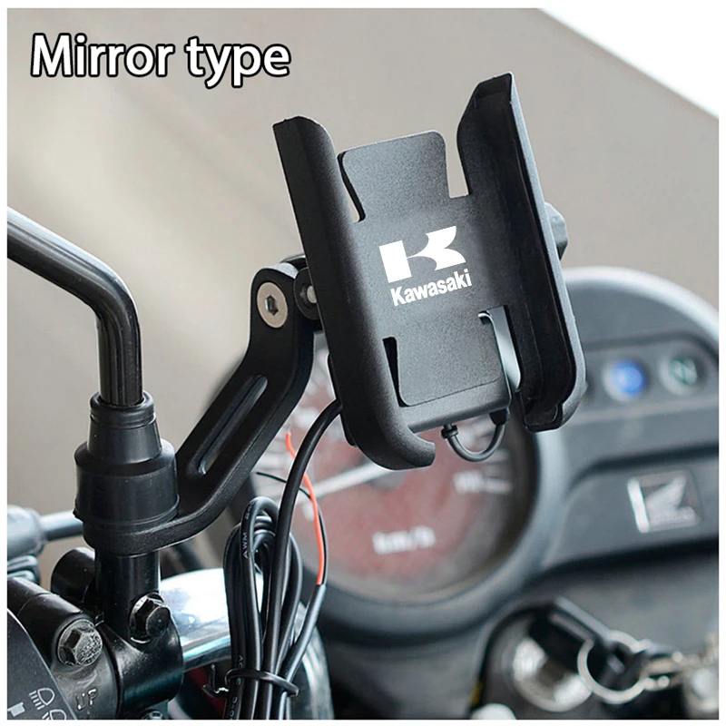 Motorcycle Handlebar Cell Phone Holder GPS Stand Bracket For Kawasaki Z300 Z650 Z750 Z800 Z900 ER-6N ER-6F Versys 650 1000 X300