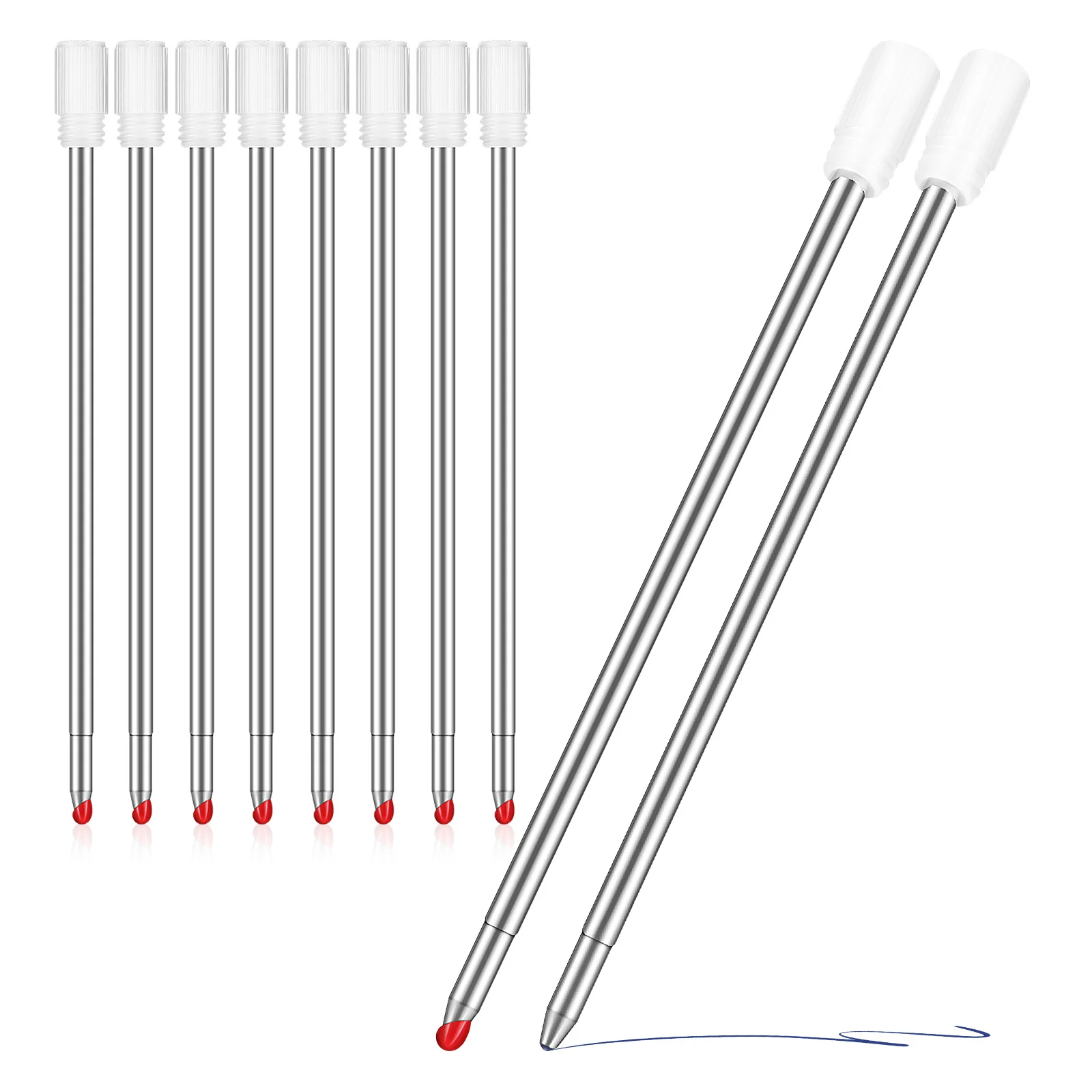 

10 Pcs Pen Refills Metal Pen Refills Replaceable Ballpoint Pen Refills Office Supplies