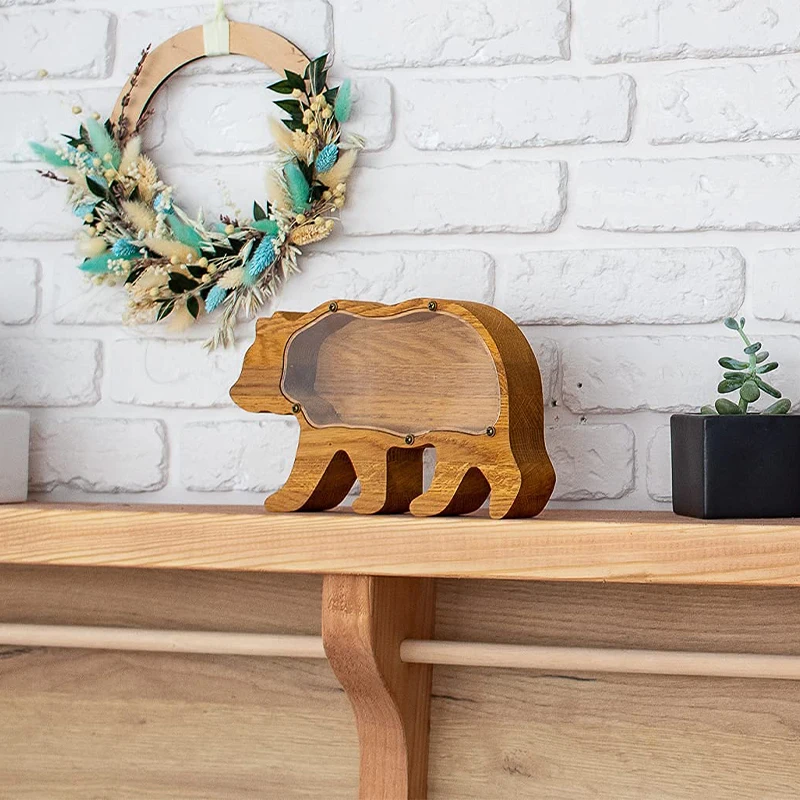 Милый копилка в виде динозавра свиньи кота рыбы медведя животных для монет