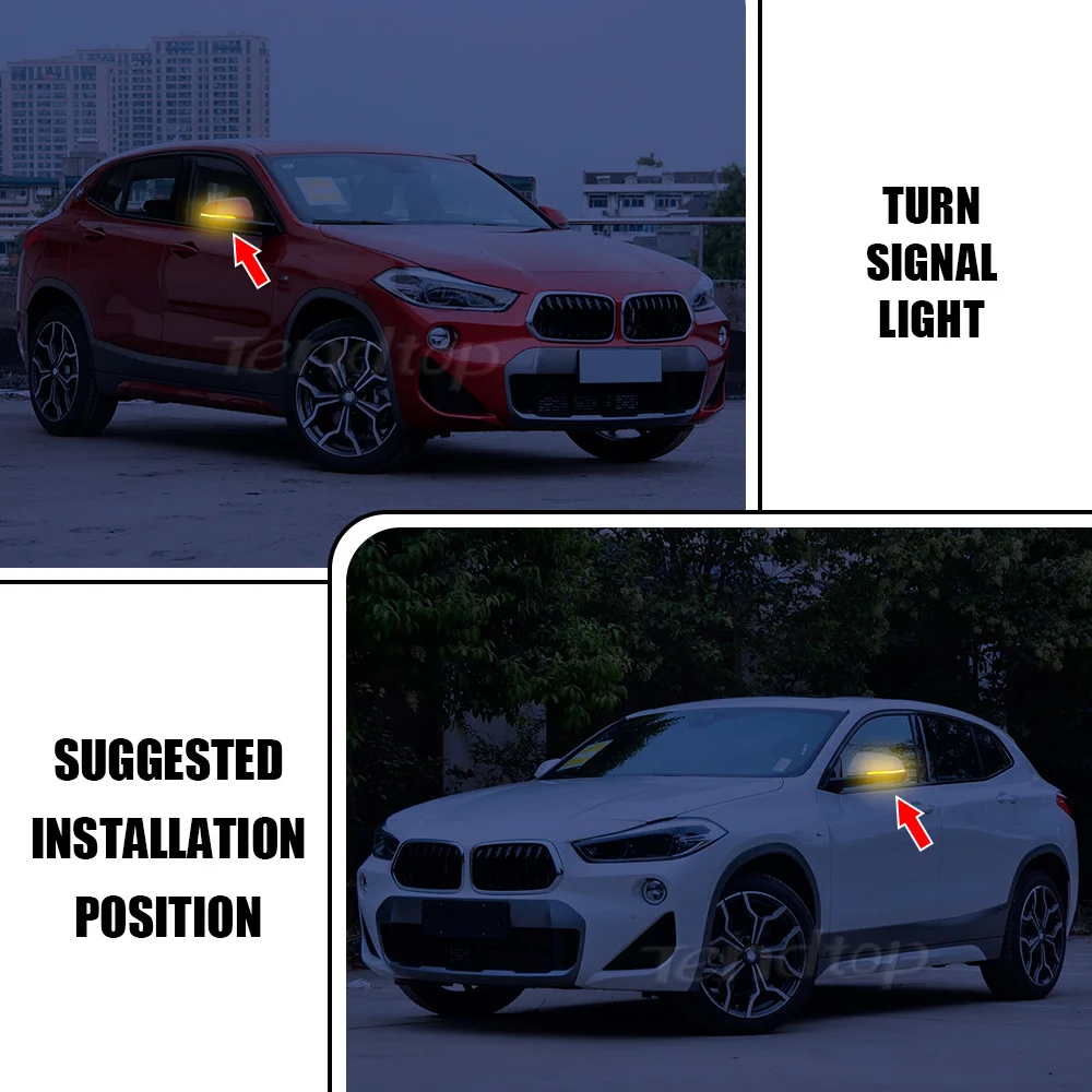 Динамическая последовательная лампа мигалка указатель поворота зеркало заднего