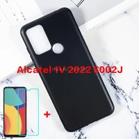 plain soft black tpu phone case for alcatel 1v 1 v 2019 2020 silicone case tempered glass for alcatel 1v 2022 6002j cases vetro