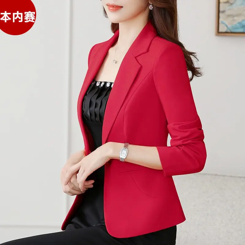 Blazer Women Suit Jacket Long Sleeve Short Women's Clothing 2022 Spring Autumn Leisure Blazers Suit Veste Femme Office Ladies