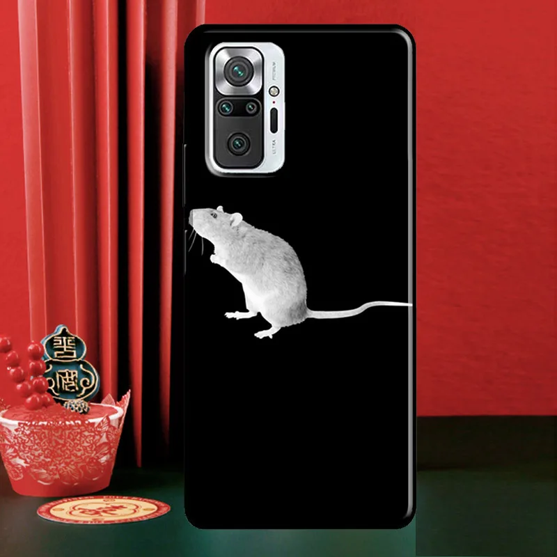Симпатичный мультяшный чехол The Peeking Rat для Xiaomi Redmi Note 11 Pro Plus 10 8 9 10S 9S 9C 9T | Мобильные