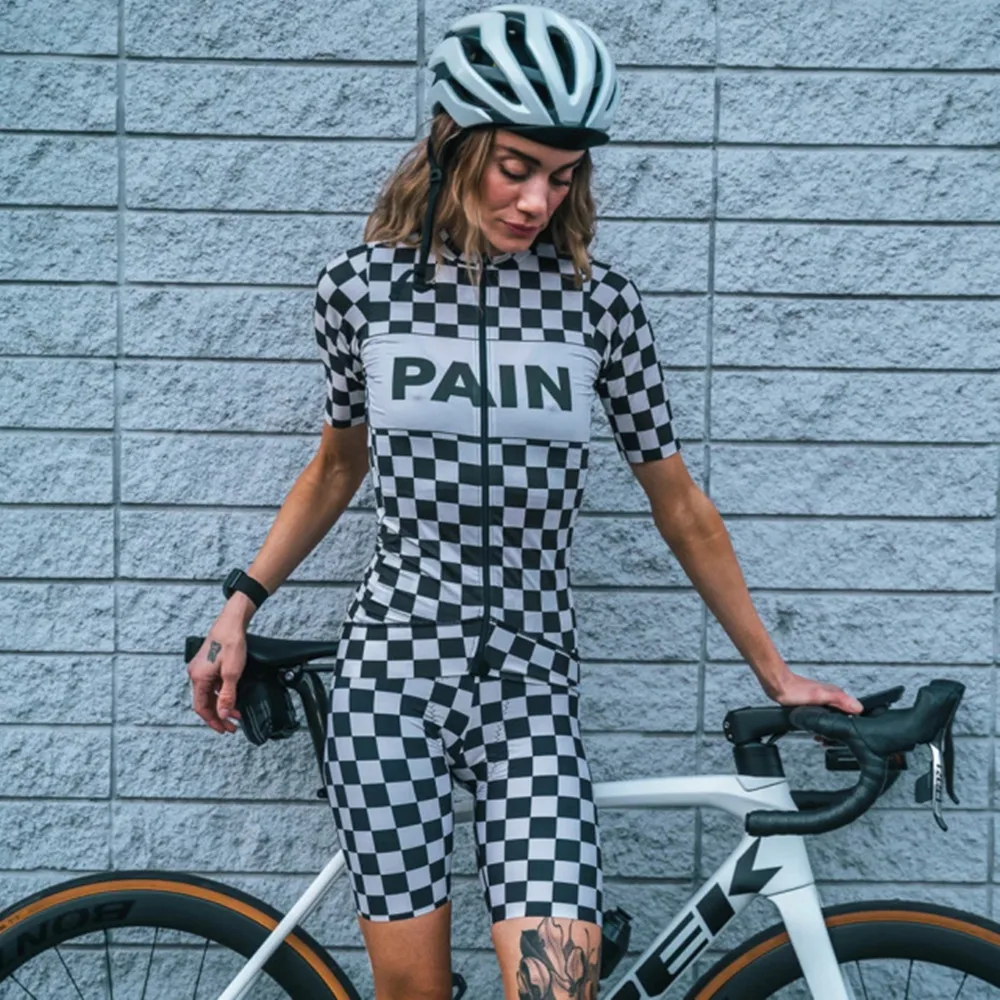 Love The Pain Women Jersey Sets 9D Gel Pad Bib Shorts Set Ciclismo Feminina Summer Bike Run Breathable Uniform Cycling Equipment