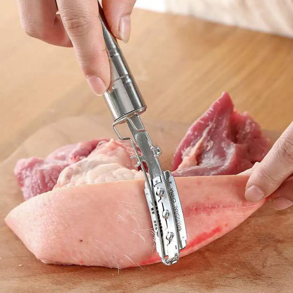 

1PCS Steel Scraping Pig Hair Knife Chicken Duck Hair Scraper Cooking Meat Tools Poultry Hair Removal Knife Kitchen