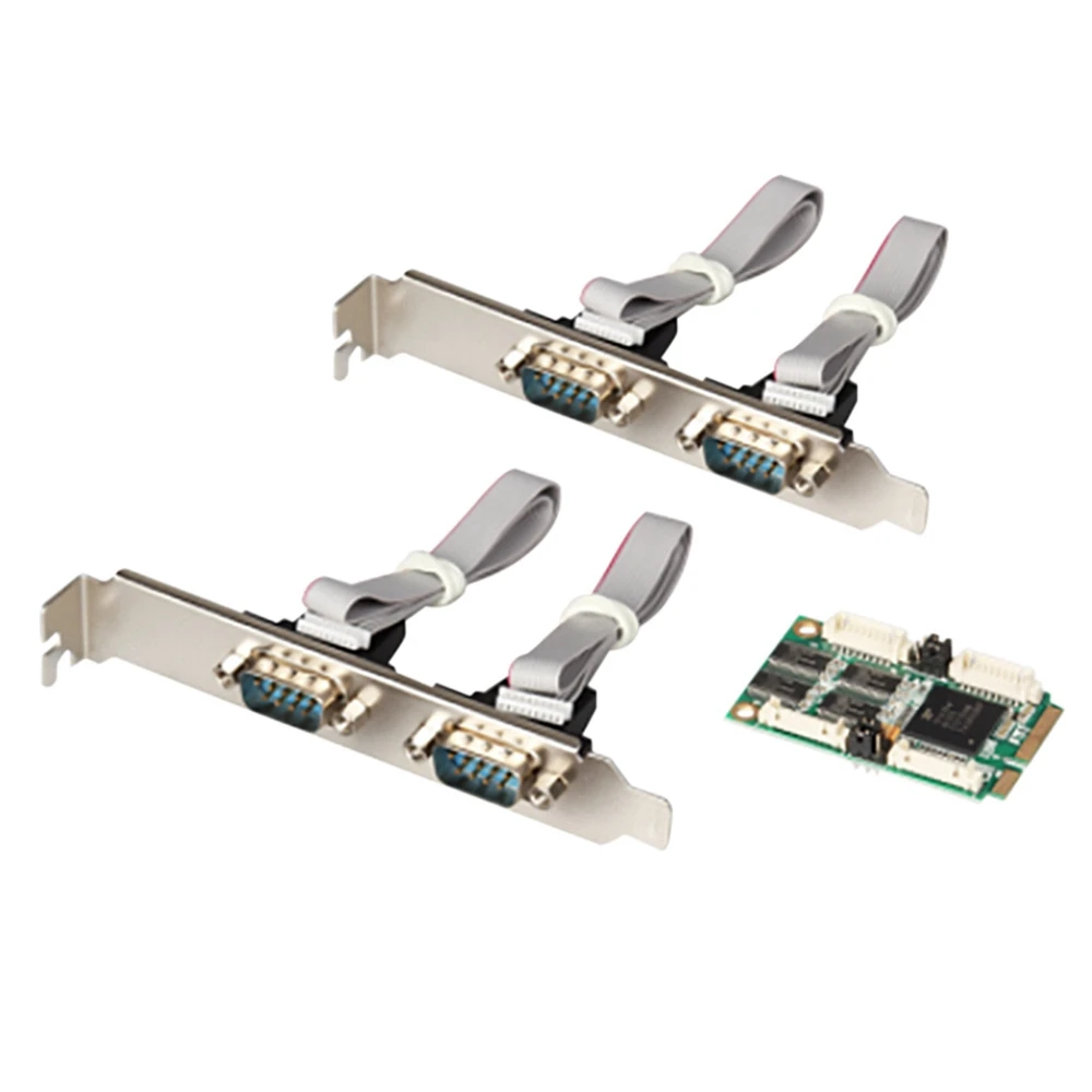 Mini PCI Express 4 Ports Serial COM DB9 Multi Serial Port Card PCIE Industrial Controller Card