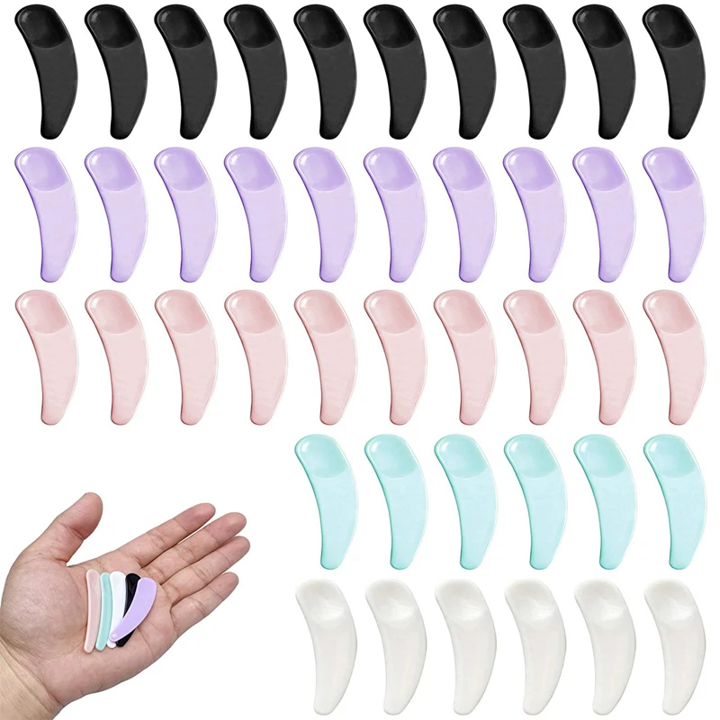 

10Pcs Reusable Plastic Spoon Cosmetic Spatula for Makeup Face Pack Facial Cream Mask Scoop Makeup Tools for Mixing and Sampling