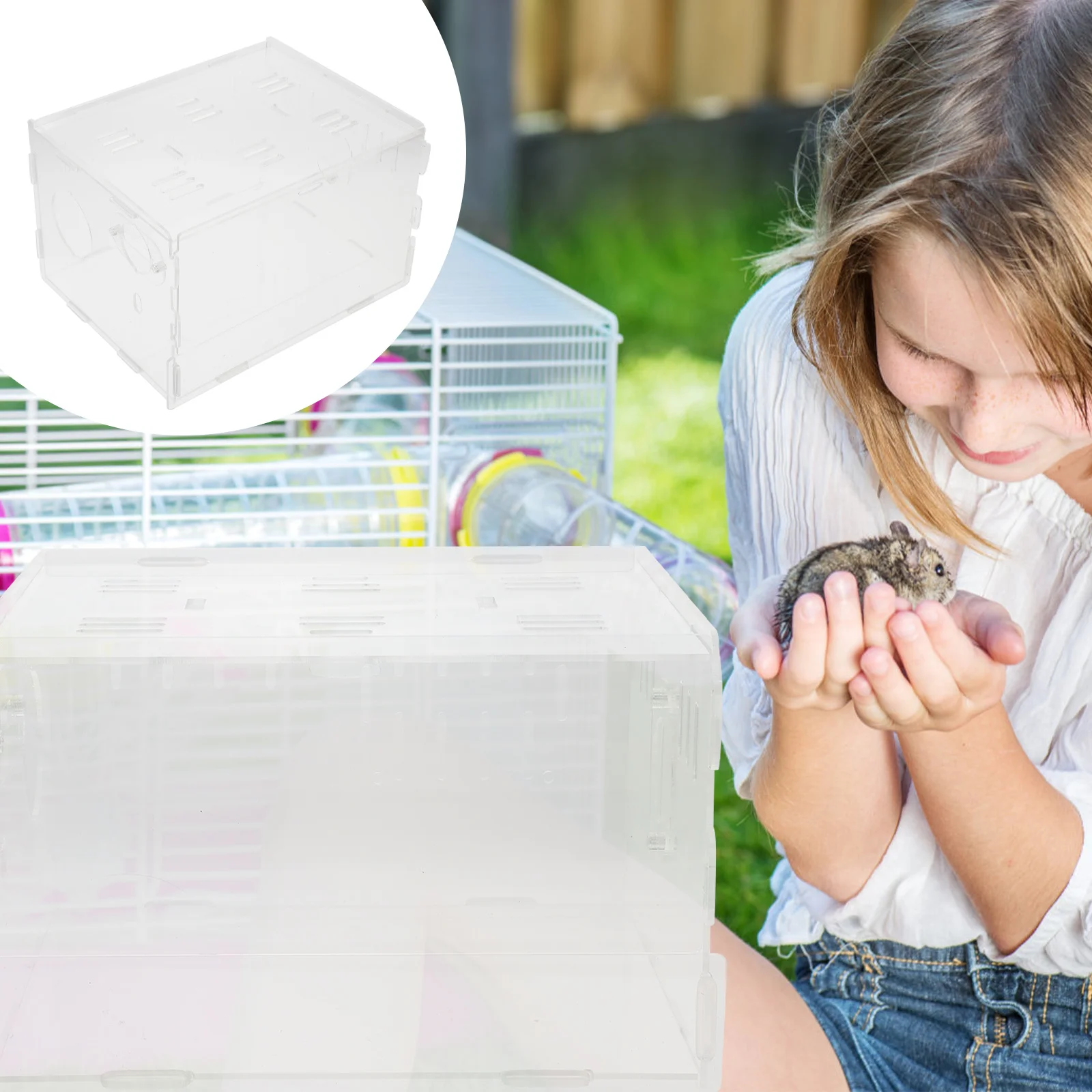 

Cage Hamster House Habitat Gerbil Animal Pet Guinea Rat Acrylic Rabbit Play Chinchilla Reptile Critter Hideout Turtle Terrarium