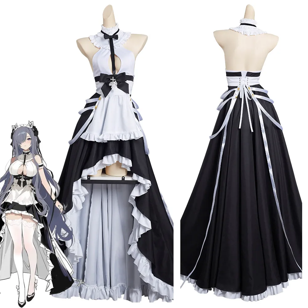 

Azur Lane - KMS August von Parseval Cosplay Costume Maid Dress Outfits Halloween Carnival Suit