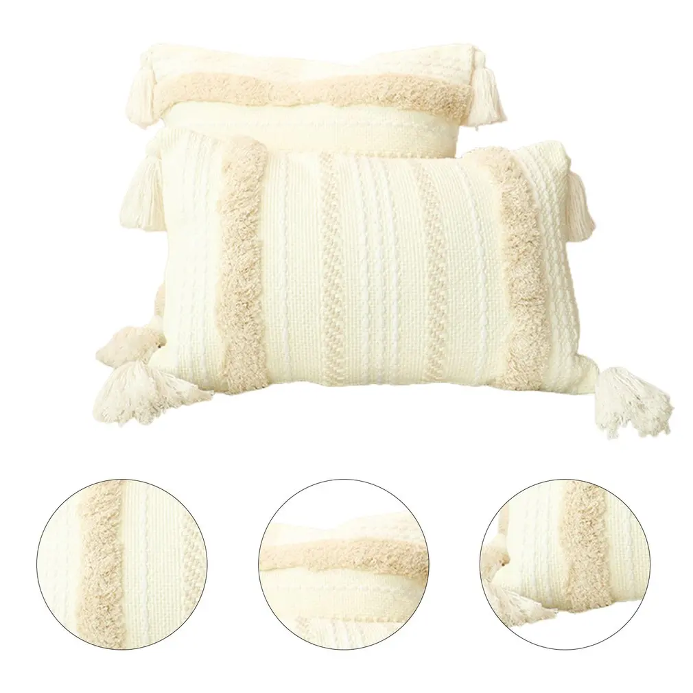 

Bohemian Woven Tufted With Tassel Series Decorative Throw Pillow Cover Cushion Cover Decoration For Home Living Room