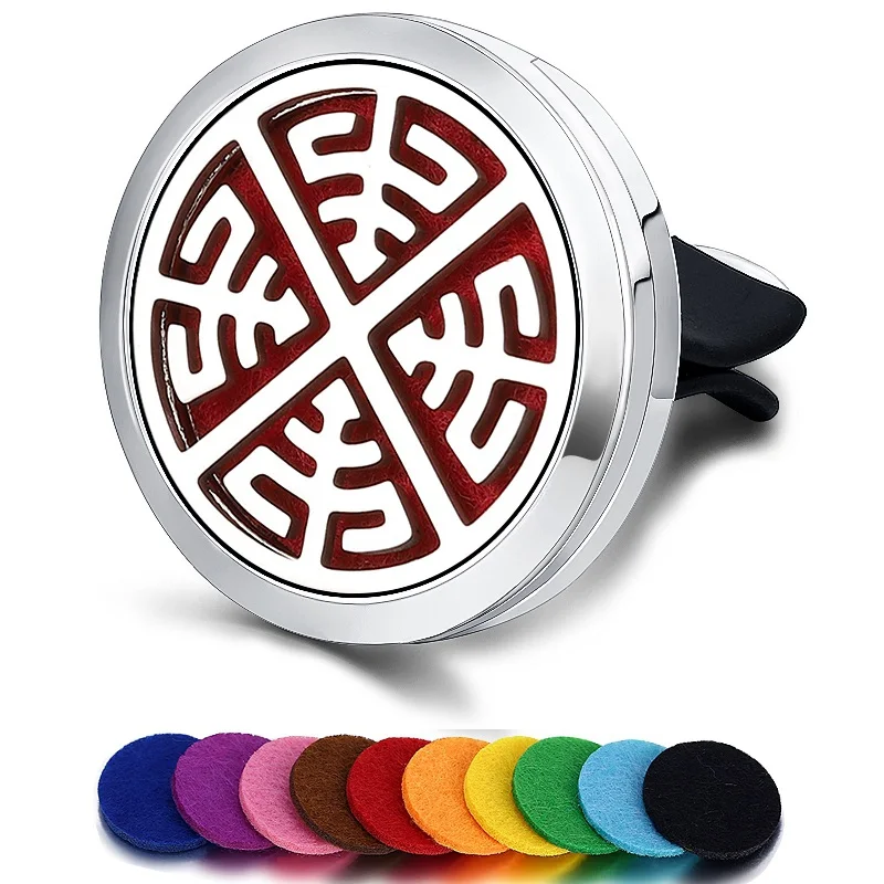 

Заправляемый освежитель воздуха для автомобиля, ароматизатор, диффузор, зажим, автомобильное Вентиляционное эфирное масло, медальон из нержавеющей стали, аксессуары для интерьера