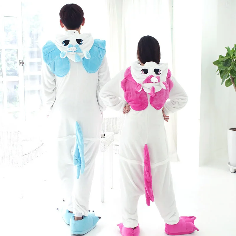 Fleece Unicorn Onesie Pajamas for Women And Men Couple Cartoon Animal Pyjama Christmas Halloween Cosplay Onepiece Anime Costume