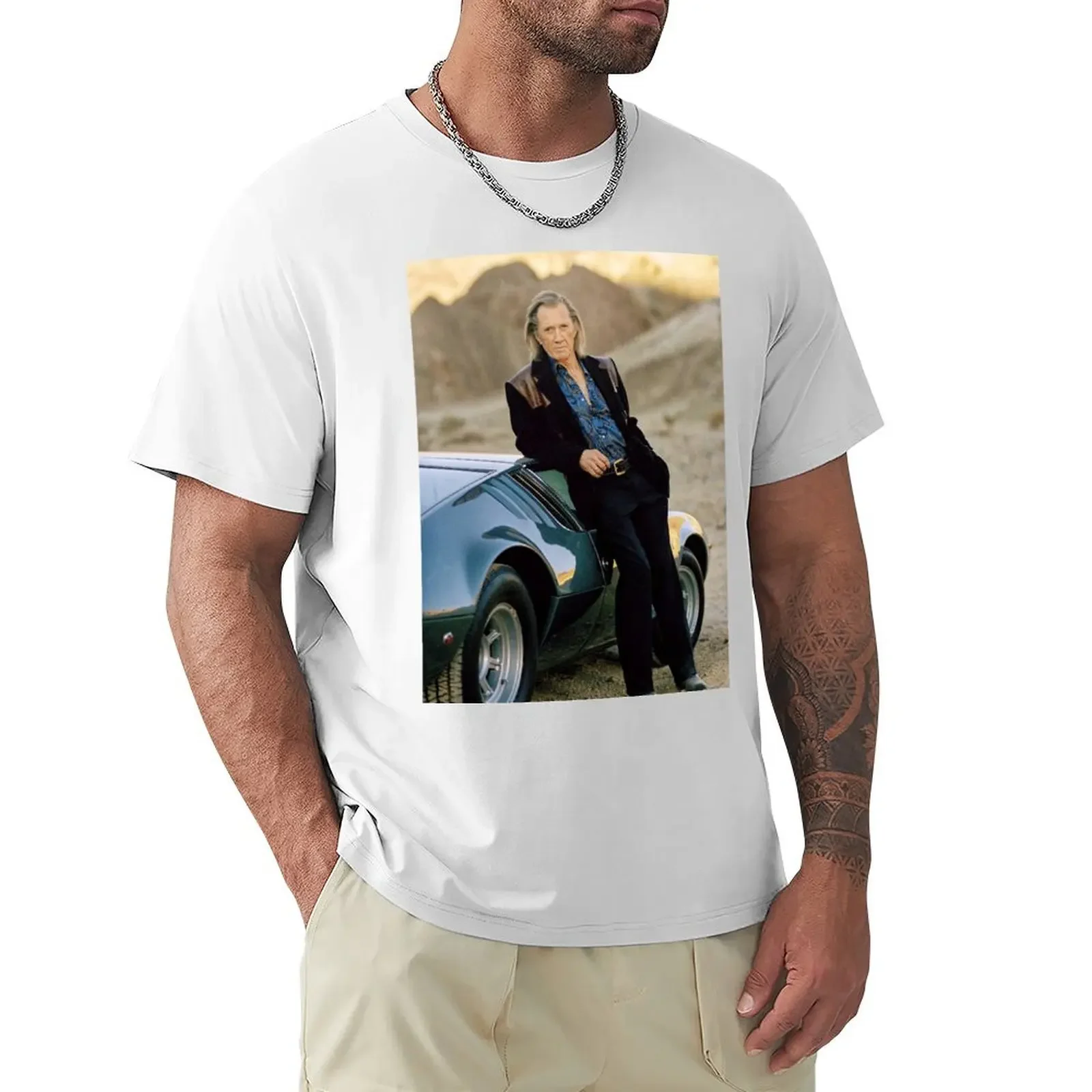 Футболка David Carradine футболка с короткими рукавами роскошная одежда мужские