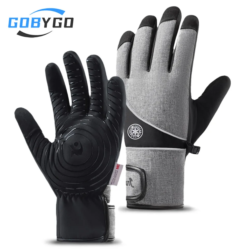 Зимние велосипедные водонепроницаемые Нескользящие перчатки с сенсорным