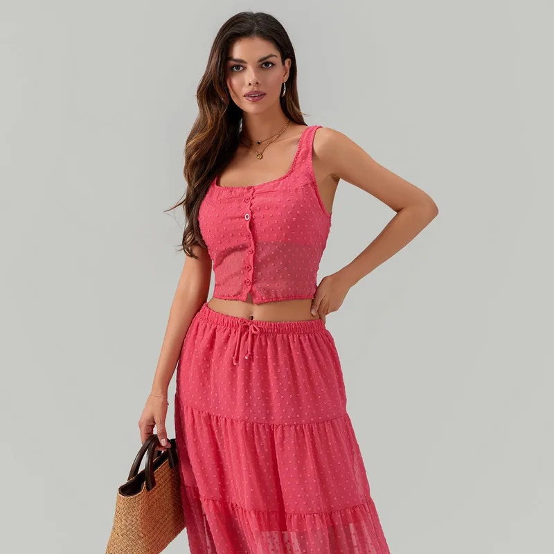 Женские сетчатые комплекты из 2 предметов WPNAKS летняя одежда милая Однотонная