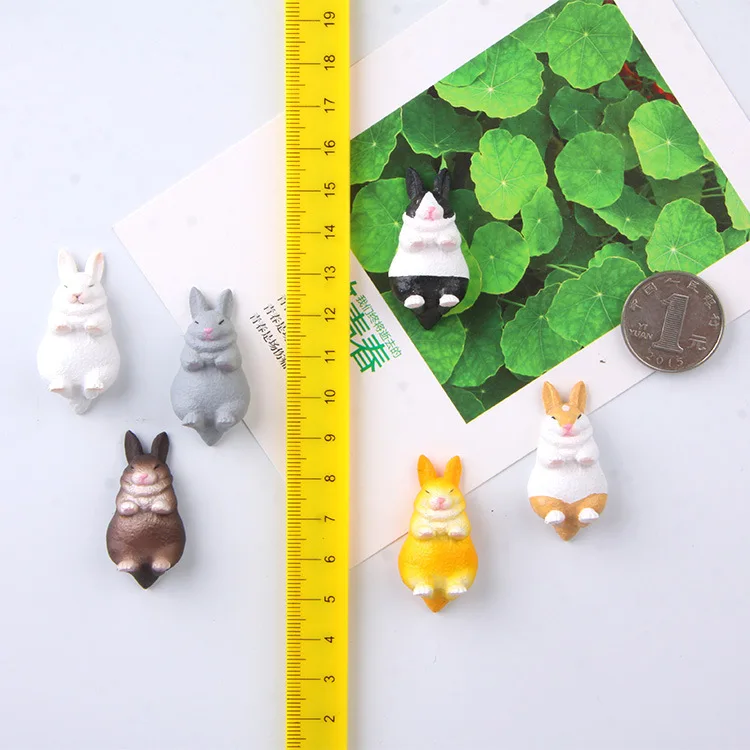 Магнитная мини-наклейка в виде животного креативная мультяшная модель кролика
