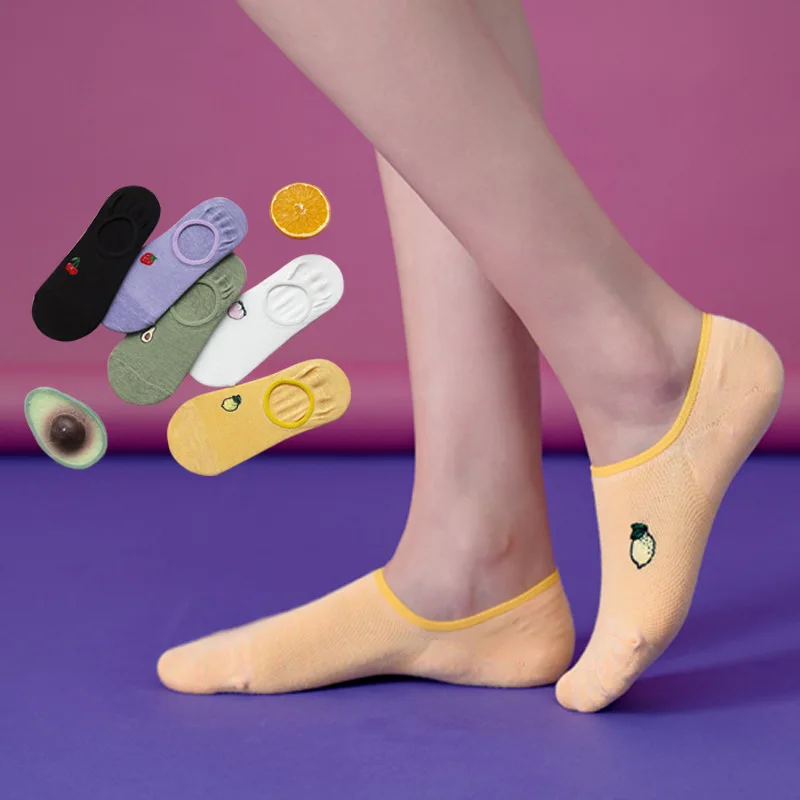 

New women summer socks 1pairs/lot Ultra-thin no trace man socks silicone no show men socks