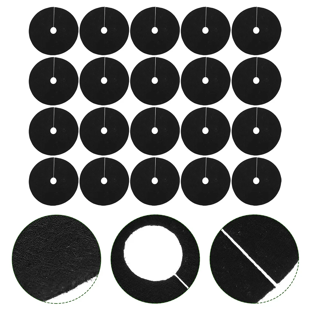 

40pcs Weed Control Cloth Rings Gardening Non-woven Fabrics Mats Tree Ring Protectors