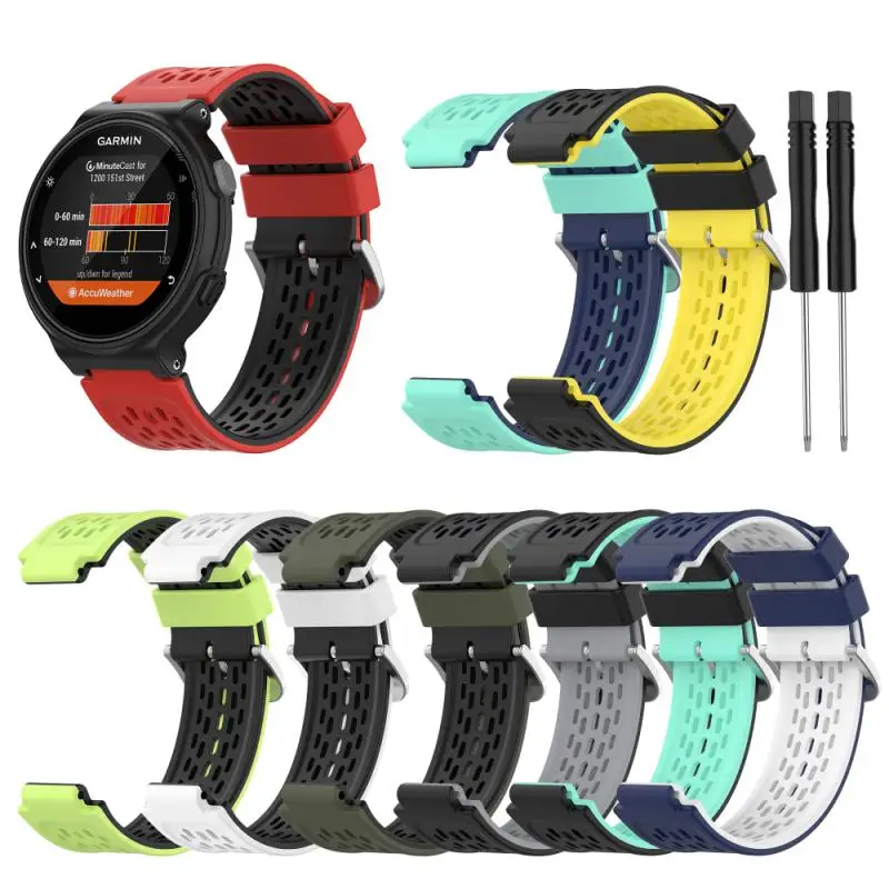 

Steel Buckle Replacement Strap Double Color Watch Accessories Watch Strap 24 Mm Sport Watchband For Garmin Approach S2