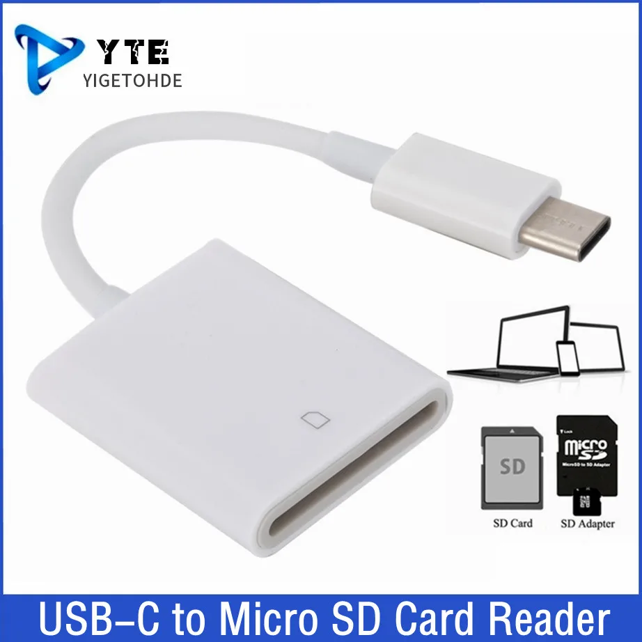 

TYPE C USB 3.1 USB-C to Micro SD SDXC Card Reader OTG Data Cable Type-C Mini Adapter for Macbook Phone For Samsung Huawei