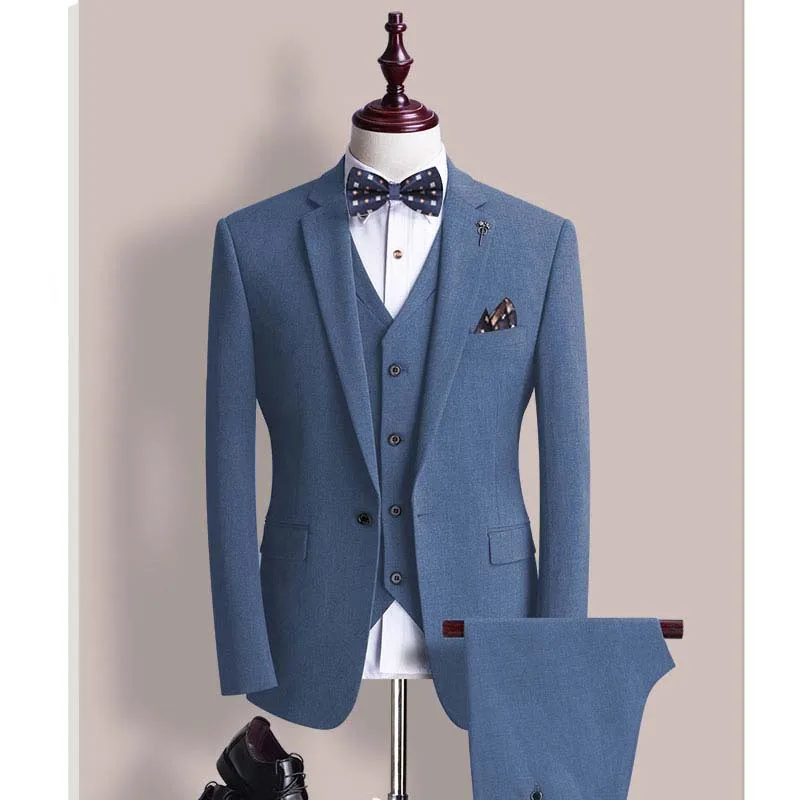 

Wedding Dress Groomsman Suits 3 Pieces Men Blazer Coat Waistcoat Trousers Custom Made Office Outfits