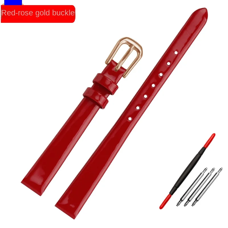 Часы женские ультратонкие из воловьей кожи глянцевые универсальные маленькие