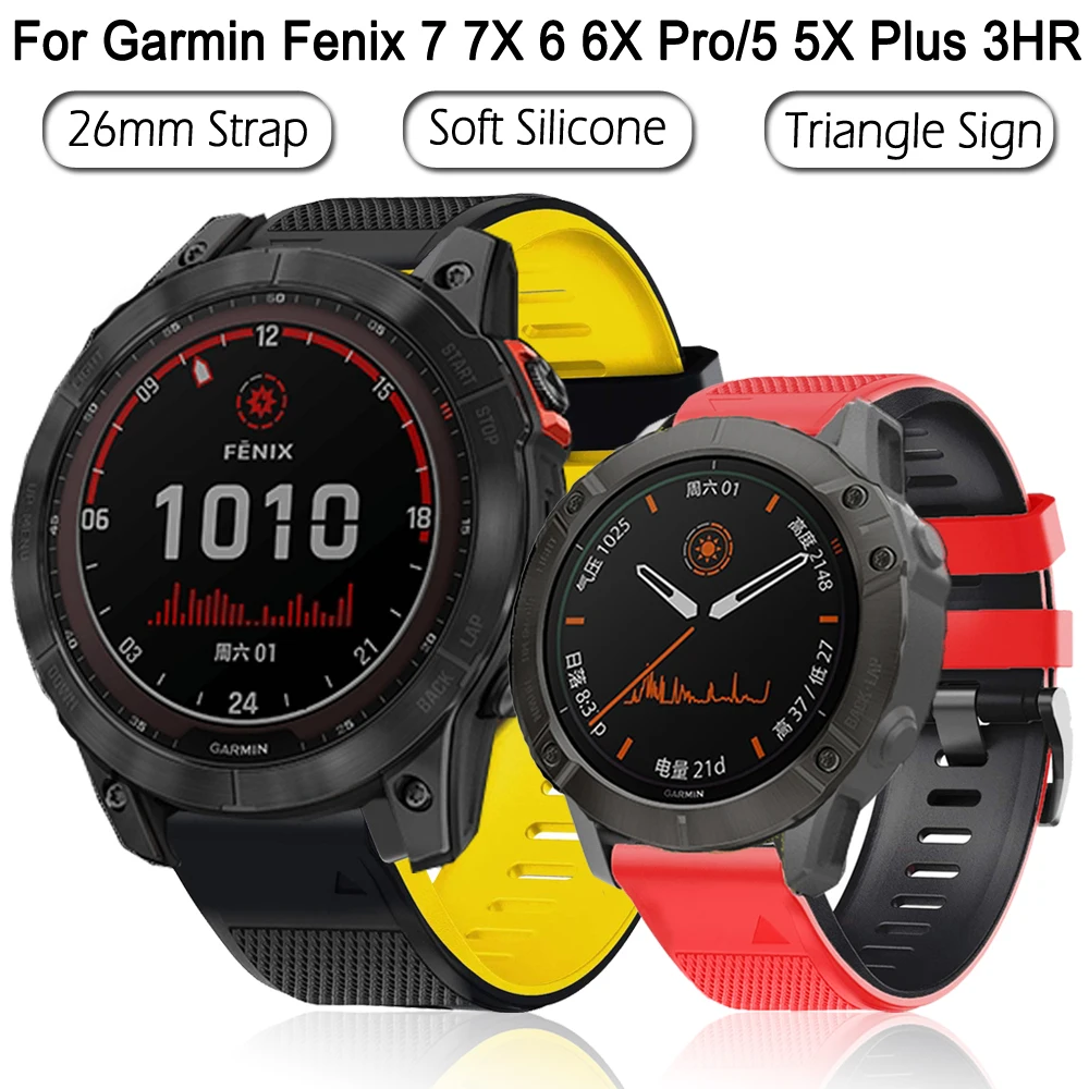 

22mm 26mm QuickFit Silicone Watchband For Garmin Fenix 7X 7 5 5X Plus 6 6X Pro Forerunner 935 945 Approach S60 S62 Band Bracelet