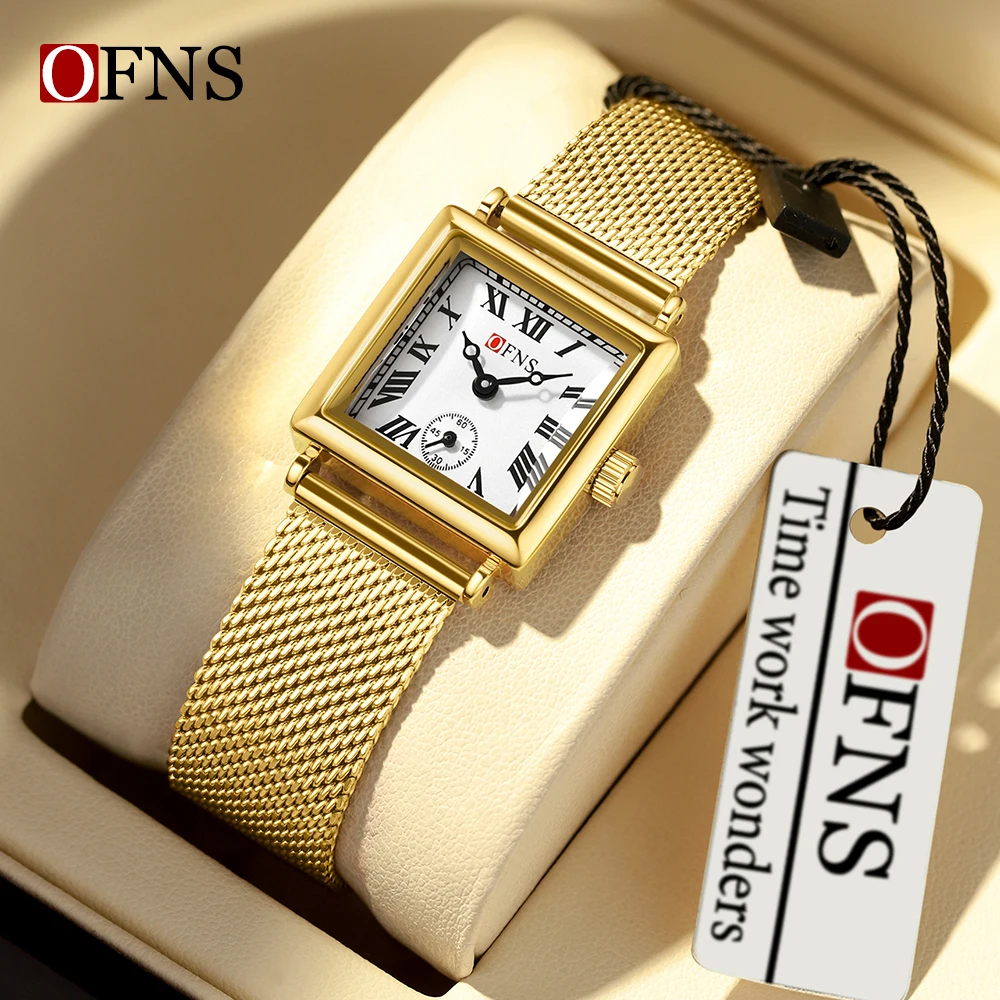 Часы наручные OFNS женские кварцевые модные Необычные водонепроницаемые с