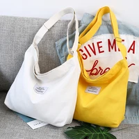 large capacity canvas shopping bag retro casual womens tote shoulder bag letter printed zipper crossbody bags for women 2022