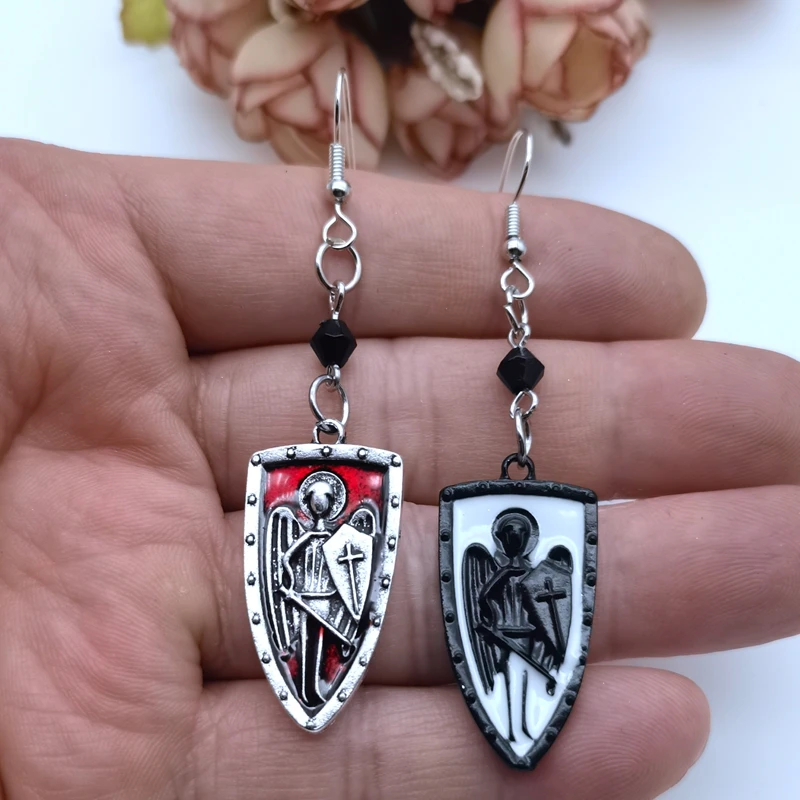 Женские Асимметричные Серьги Goth Punk Dark Style с крестообразным крючком ювелирные